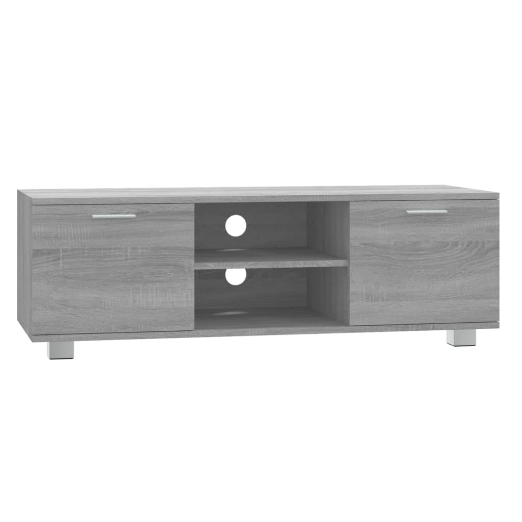 Modern Wooden 47 Inch TV Tele Stand Unit Cabinet With 2 Doors & Open Storage
