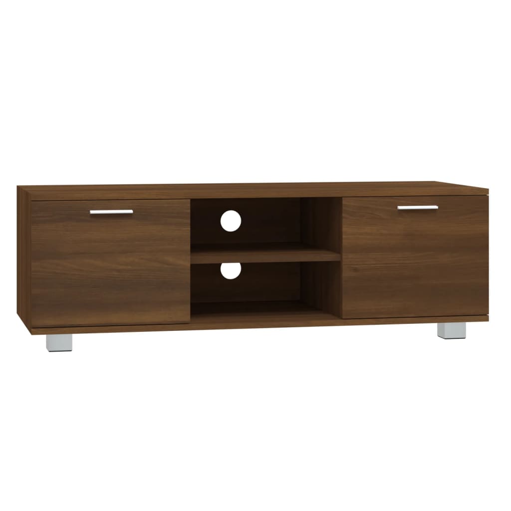 Modern Wooden 47 Inch TV Tele Stand Unit Cabinet With 2 Doors & Open Storage