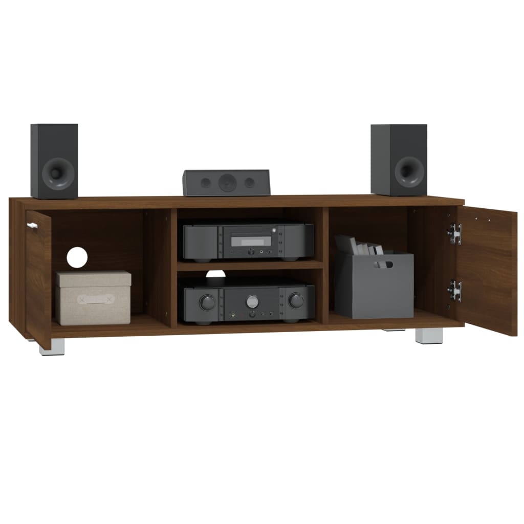 Modern Wooden 47 Inch TV Tele Stand Unit Cabinet With 2 Doors & Open Storage