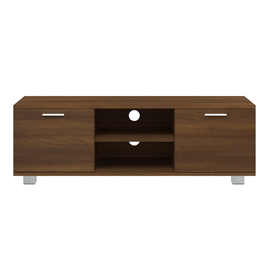 Modern Wooden 47 Inch TV Tele Stand Unit Cabinet With 2 Doors & Open Storage