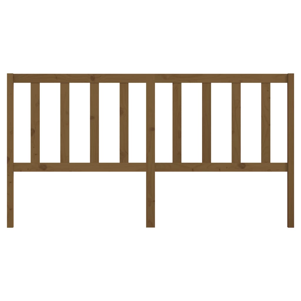 Bed Headboard Honey Brown 186x4x100 cm Solid Wood Pine