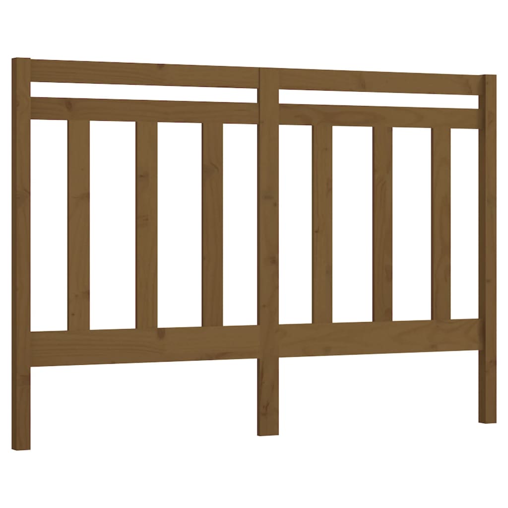 Bed Headboard Honey Brown 126x4x100 cm Solid Wood Pine