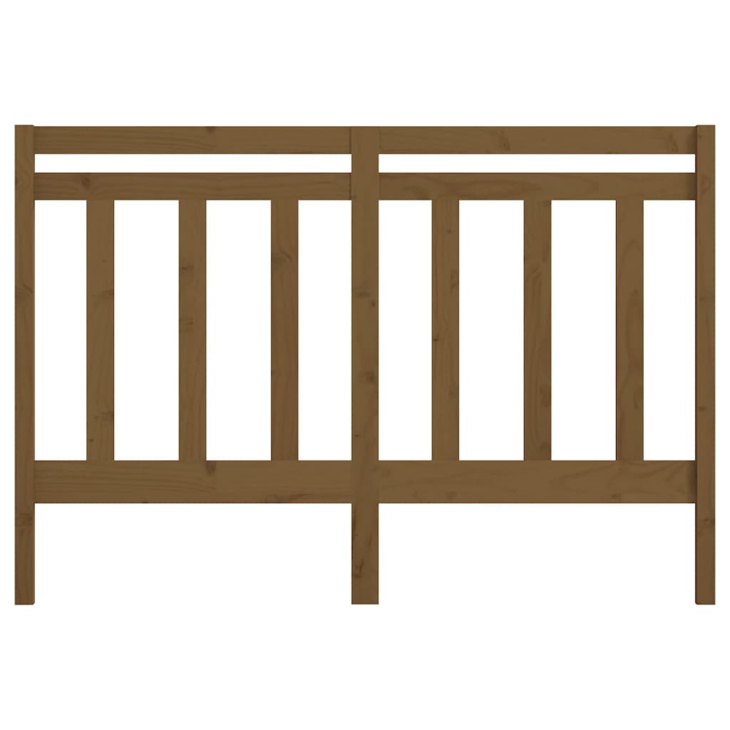 Bed Headboard Honey Brown 126x4x100 cm Solid Wood Pine