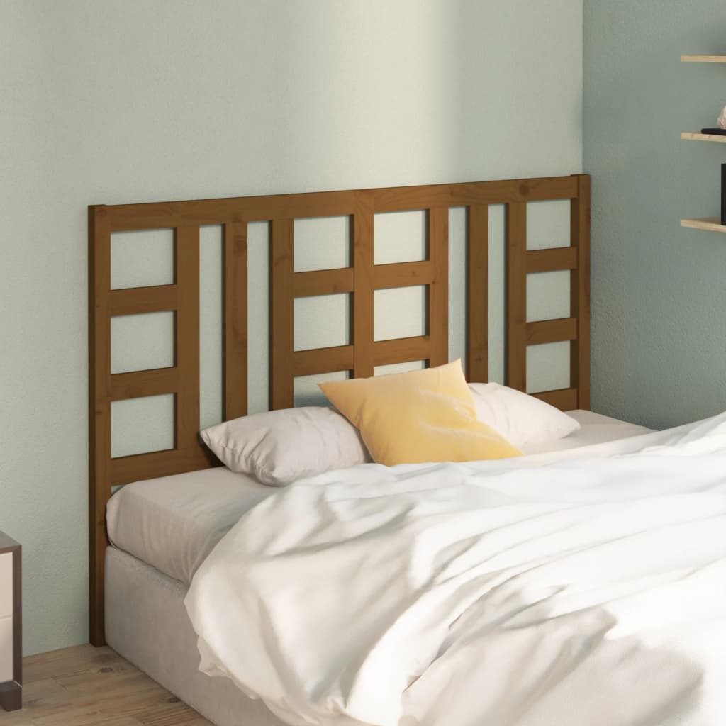 Bed Headboard Honey Brown 156x4x100 cm Solid Wood Pine