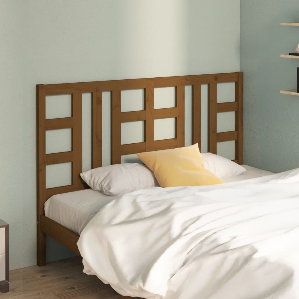 Bed Headboard Honey Brown 156x4x100 cm Solid Wood Pine
