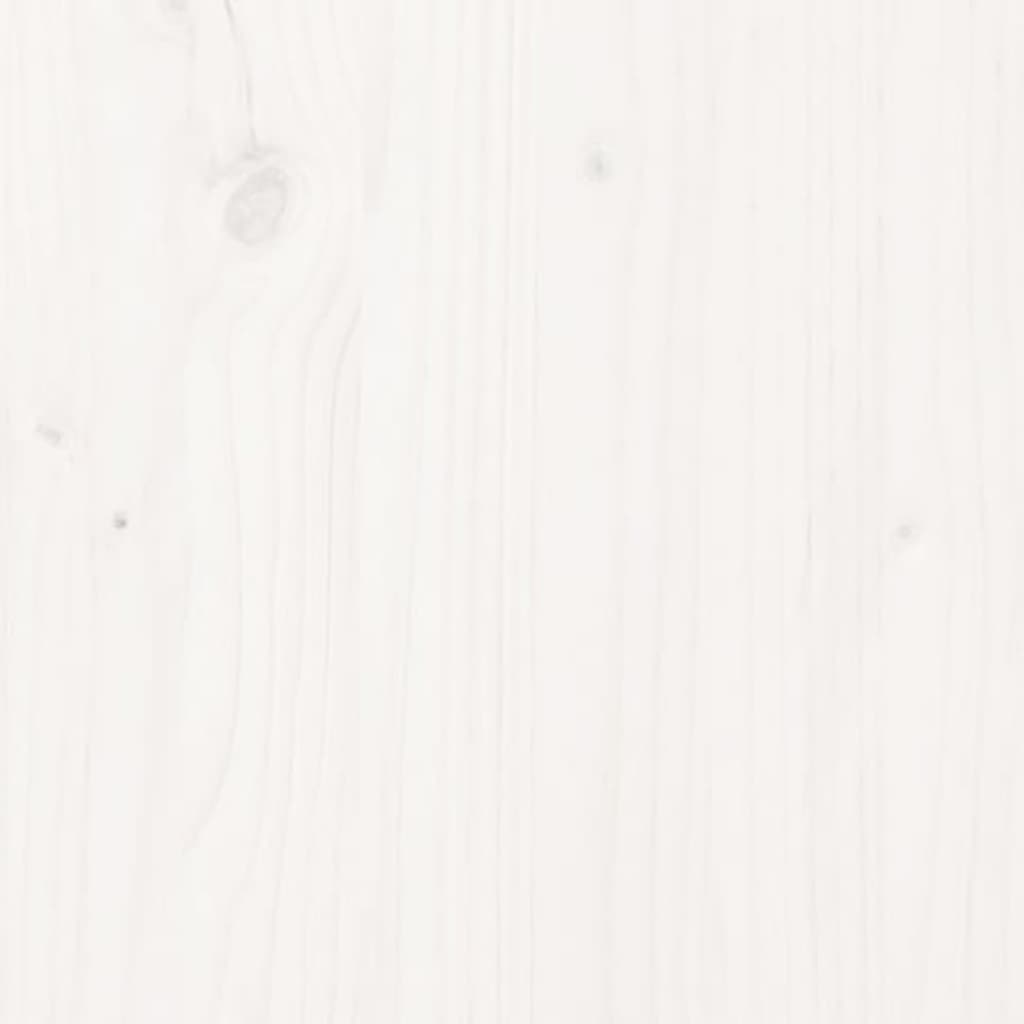 Bed Headboard White 140.5x4x100 cm Solid Pine Wood