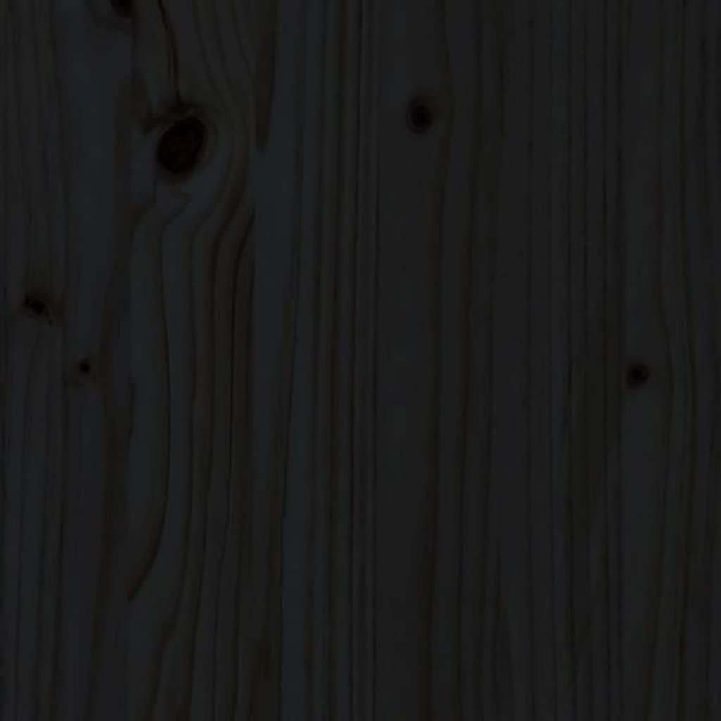 Bed Headboard Black 140.5x4x100 cm Solid Pine Wood