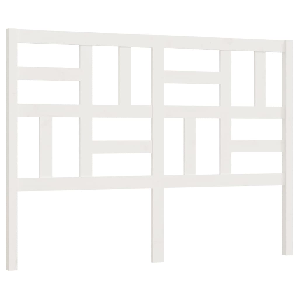Bed Headboard White 146x4x104 cm Solid Wood Pine