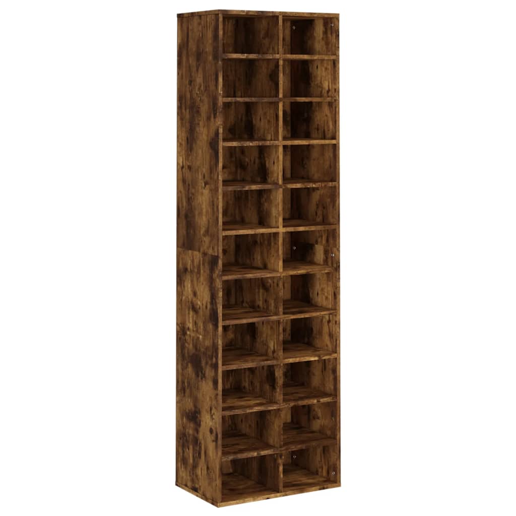 Modern Wooden Large Open Shoe Storage Cabinet Unit With 22 Compartments