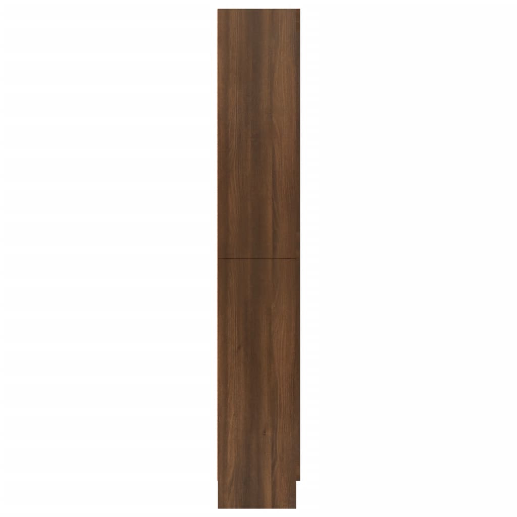 Vitrine Cabinet Brown Oak 82.5x30.5x185.5 cm Engineered Wood