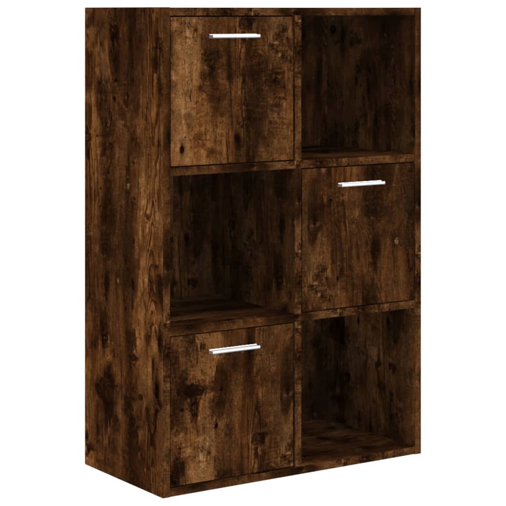 Modern Wooden Home Storage Cabinet Bookcase With 3 Doors & Shelves Wood