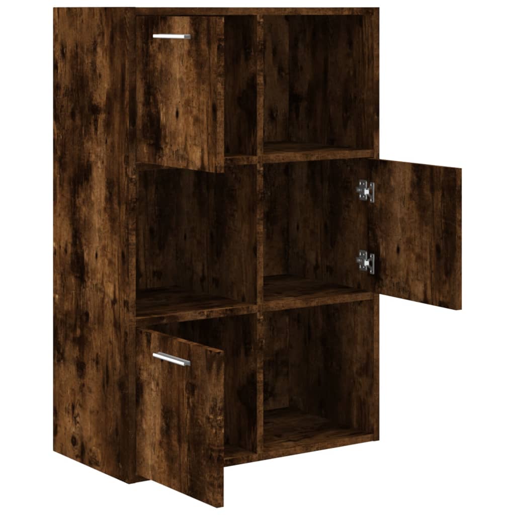Modern Wooden Home Storage Cabinet Bookcase With 3 Doors & Shelves Wood
