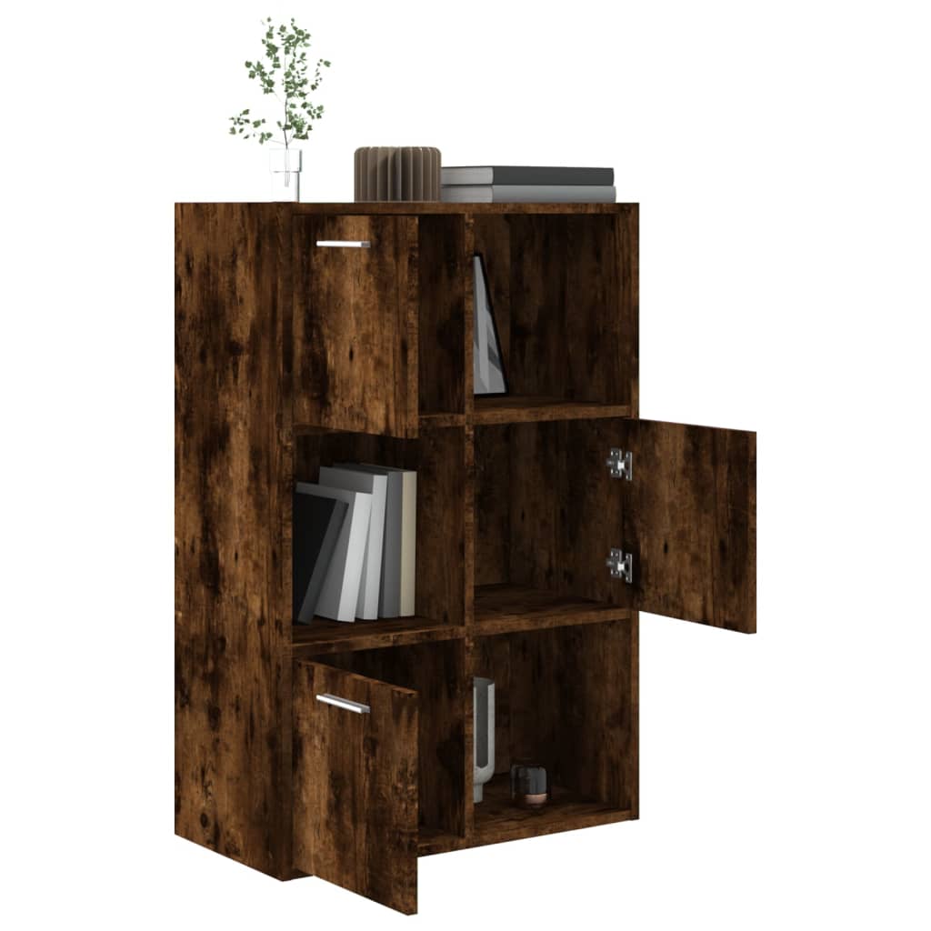 Modern Wooden Home Storage Cabinet Bookcase With 3 Doors & Shelves Wood