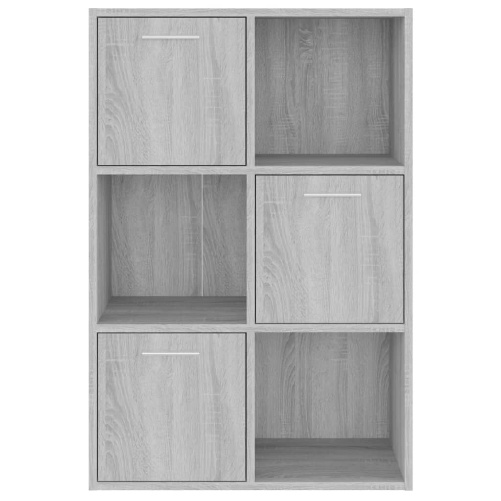 Modern Wooden Home Storage Cabinet Bookcase With 3 Doors & Shelves Wood