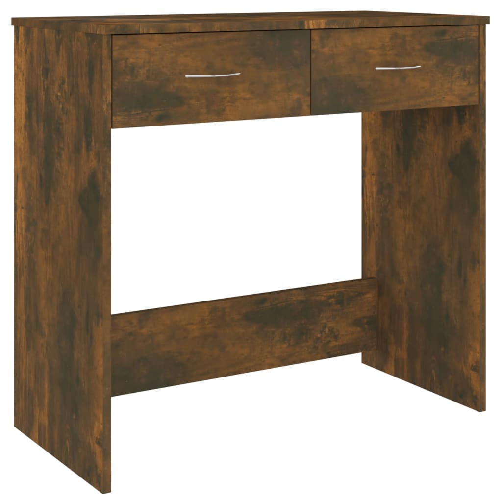 Desk Smoked Oak 80x40x75 cm Engineered Wood