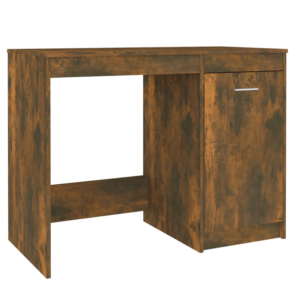 Modern Wooden Home Office Computer Desk Table With Storage Cupboard Wood