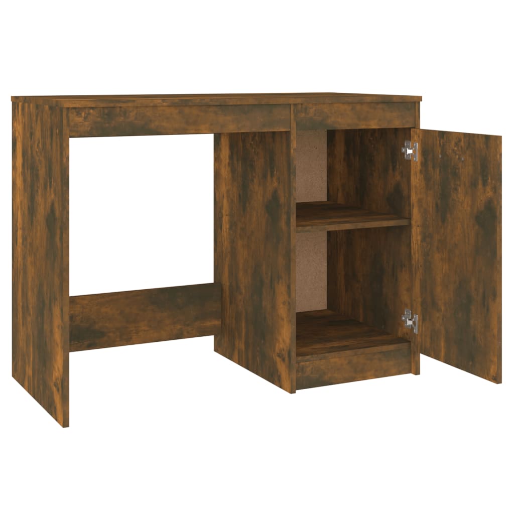 Modern Wooden Home Office Computer Desk Table With Storage Cupboard Wood