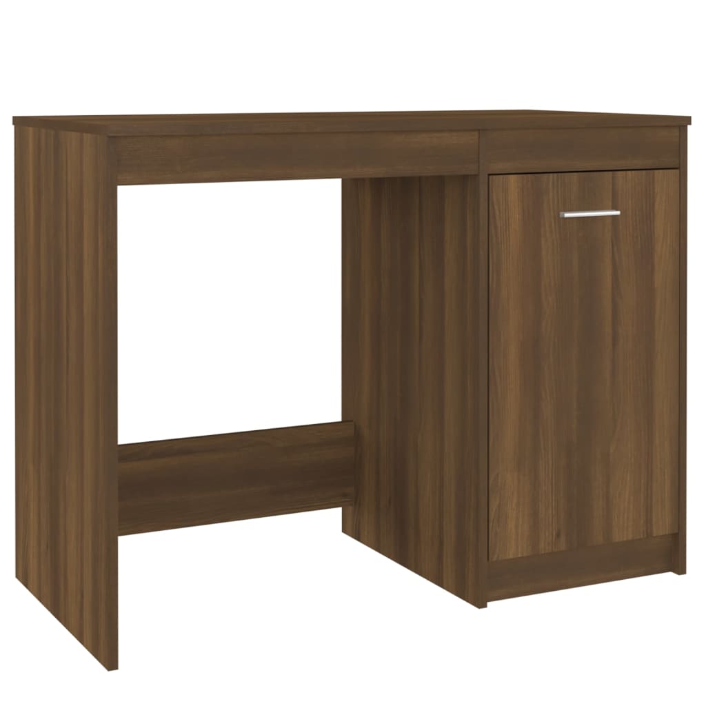 Modern Wooden Home Office Computer Desk Table With Storage Cupboard Wood