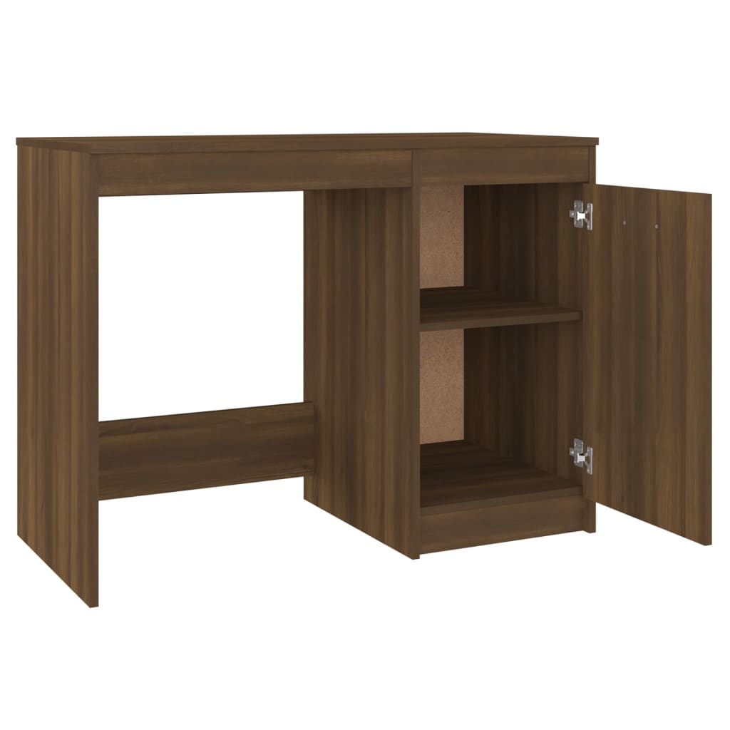 Modern Wooden Home Office Computer Desk Table With Storage Cupboard Wood