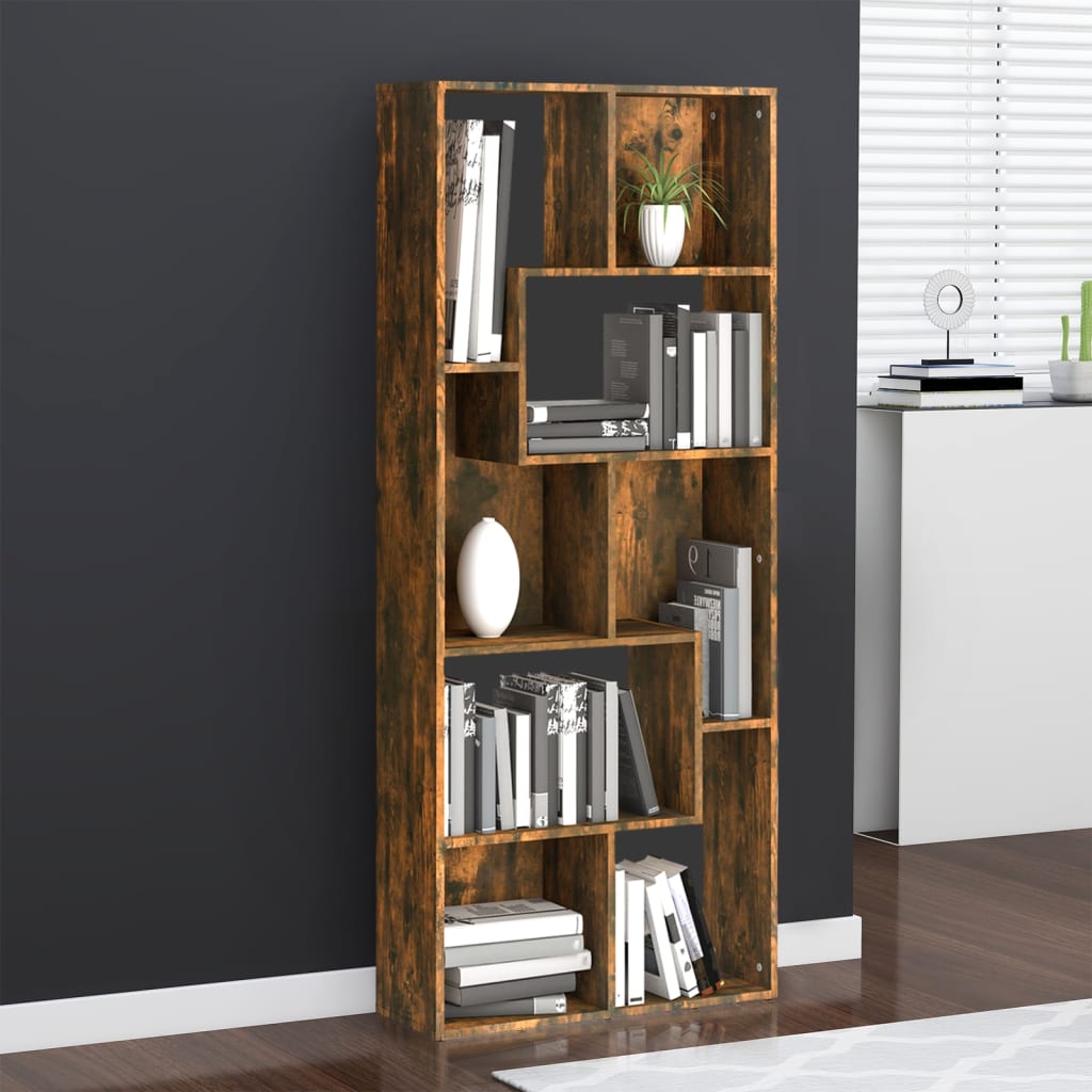 Modern Wooden Tall Open Bookcase Book Storage Cabinet Shelving Storage Display
