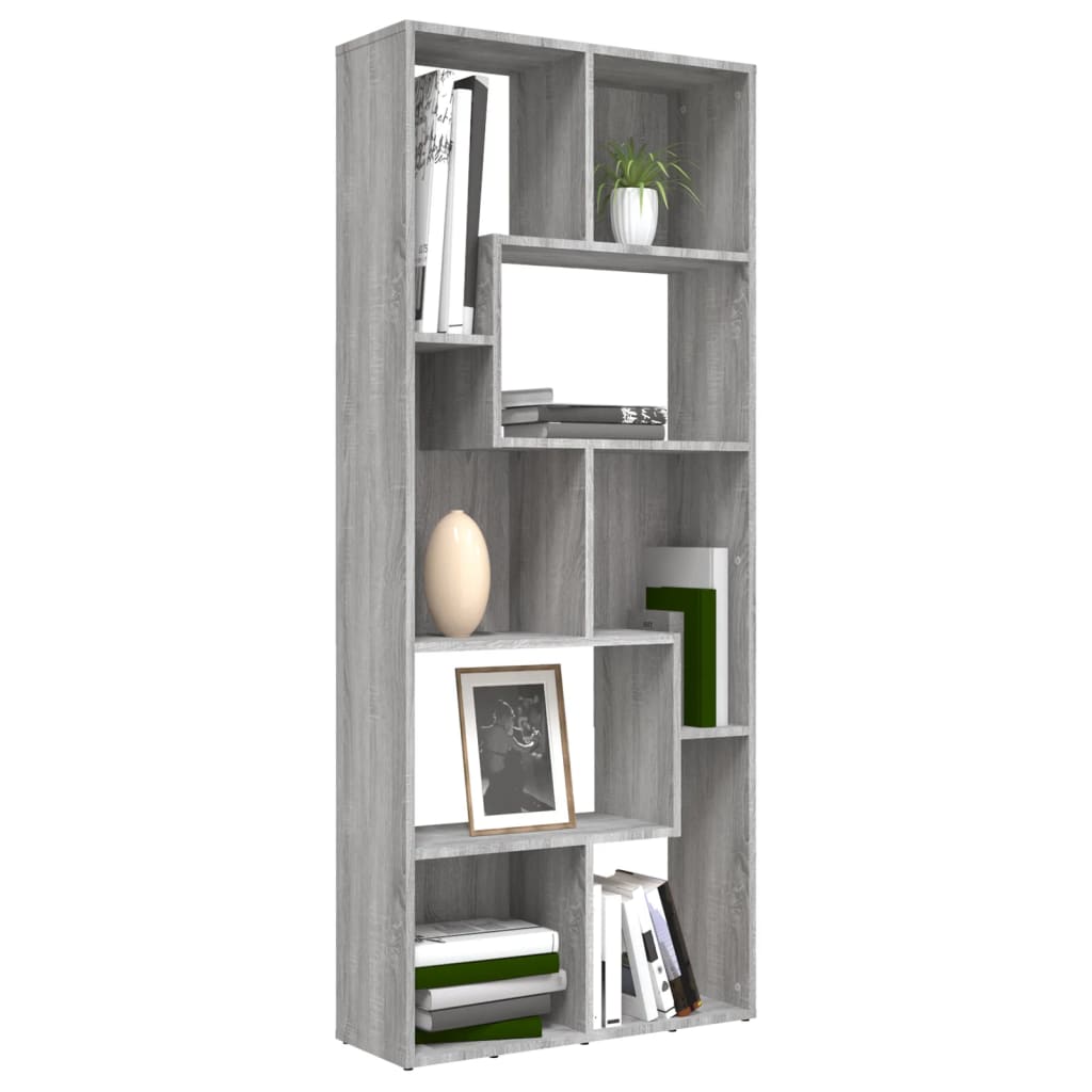 Modern Wooden Tall Open Bookcase Book Storage Cabinet Shelving Storage Display