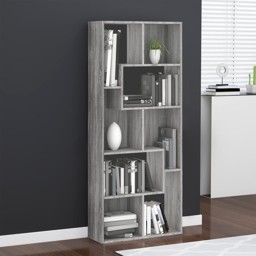 Modern Wooden Tall Open Bookcase Book Storage Cabinet Shelving Storage Display
