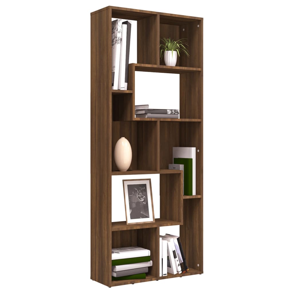 Modern Wooden Tall Open Bookcase Book Storage Cabinet Shelving Storage Display