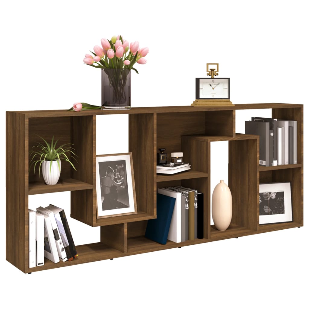 Modern Wooden Tall Open Bookcase Book Storage Cabinet Shelving Storage Display