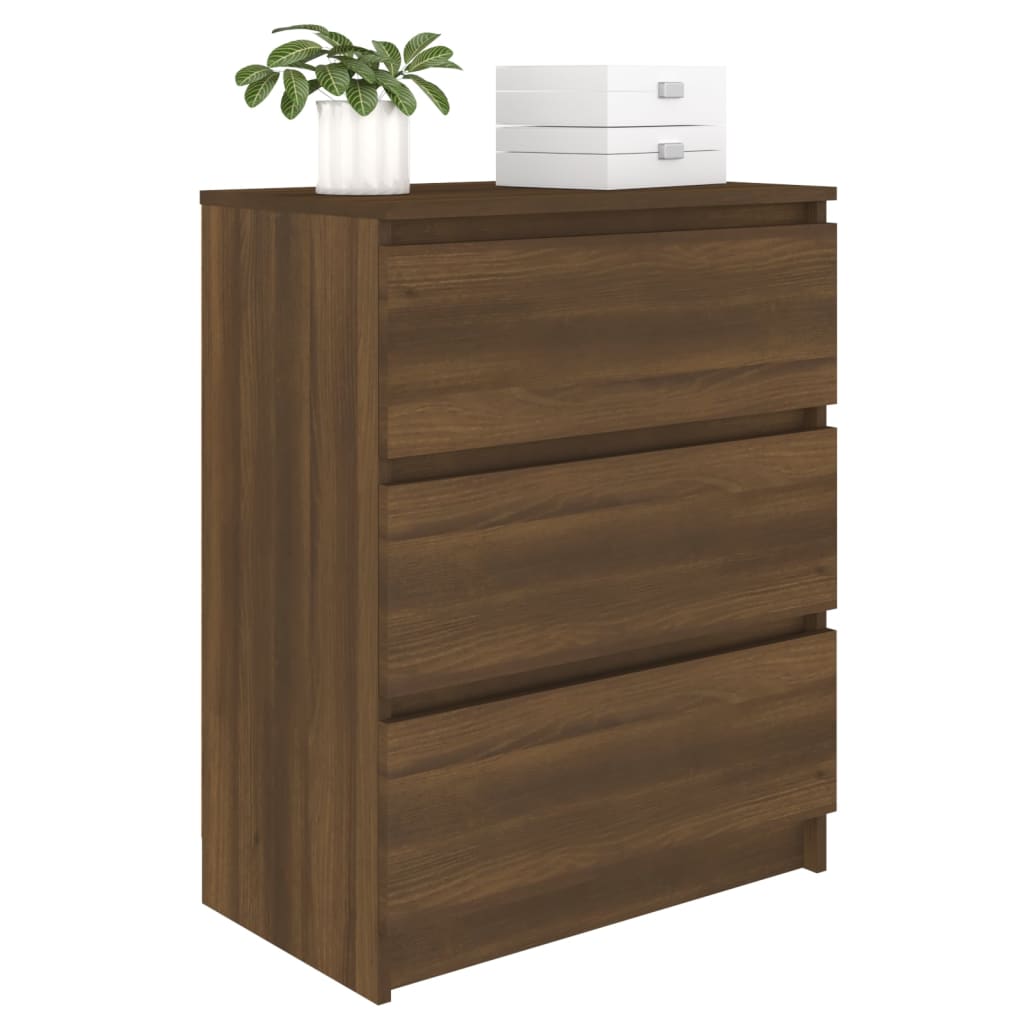 Sideboard Brown Oak 60x35x76 cm Engineered Wood