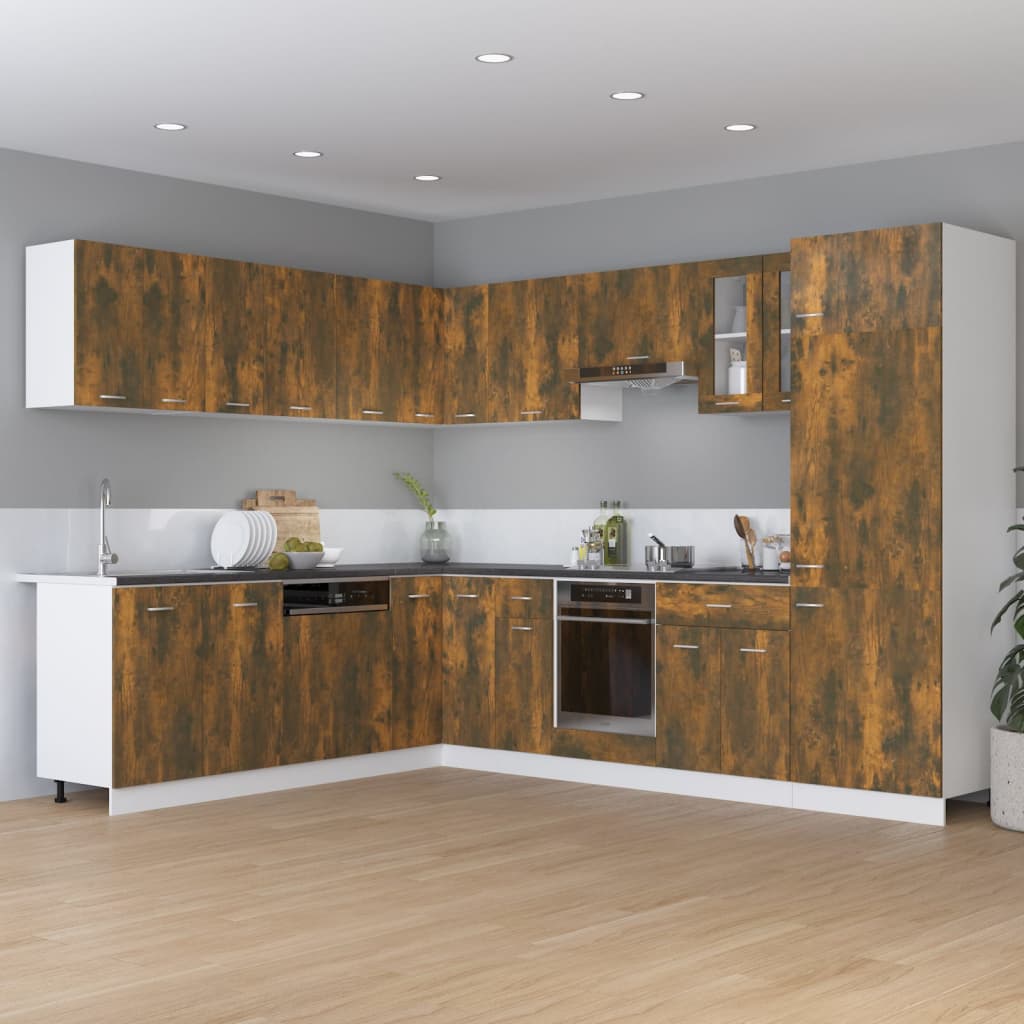 Hanging Cabinet Lyon Smoked Oak 50x31x60 cm Engineered Wood