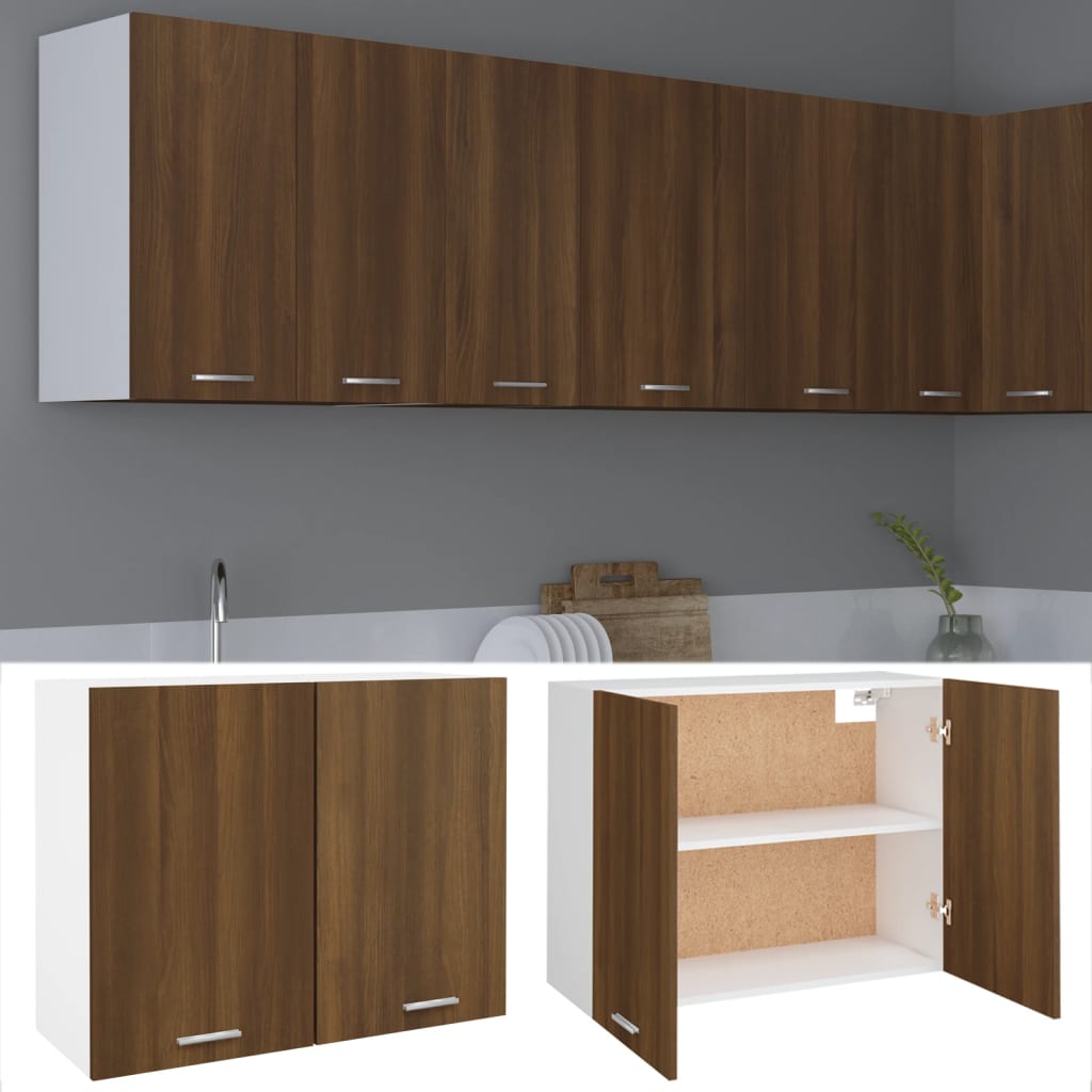 Modern Wooden Wall Mounted 2 Door Kitchen Storage Cabinet Unit