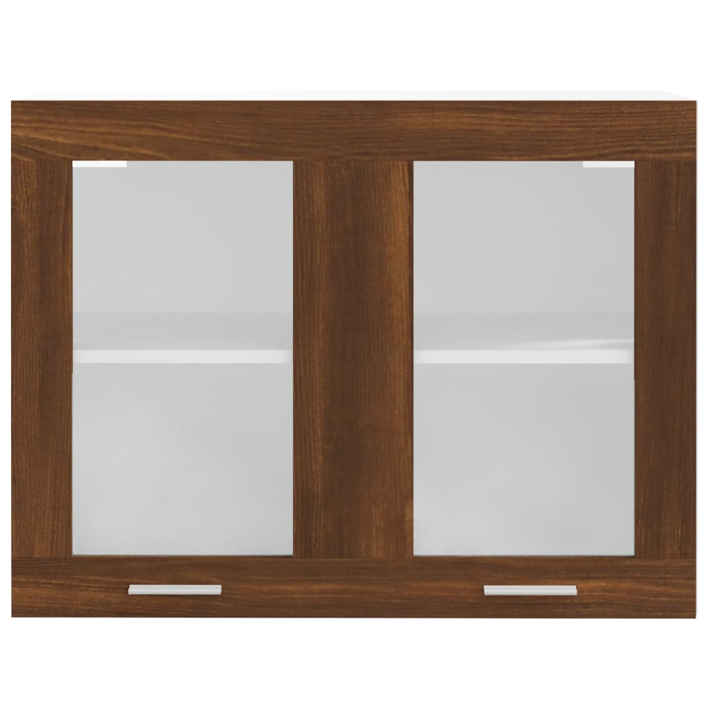 Modern Wooden 2 Door Hanging Glass Wall Mounted Kitchen Storage Cabinet Unit