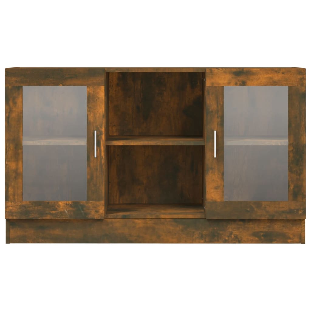 Modern Wooden Vitrine Storage Cabinet Unit With Glass Doors Glazed Display Wood
