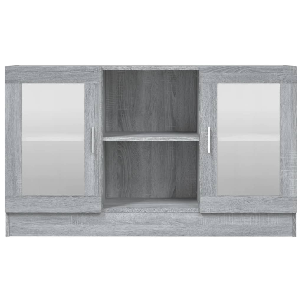 Modern Wooden Vitrine Storage Cabinet Unit With Glass Doors Glazed Display Wood