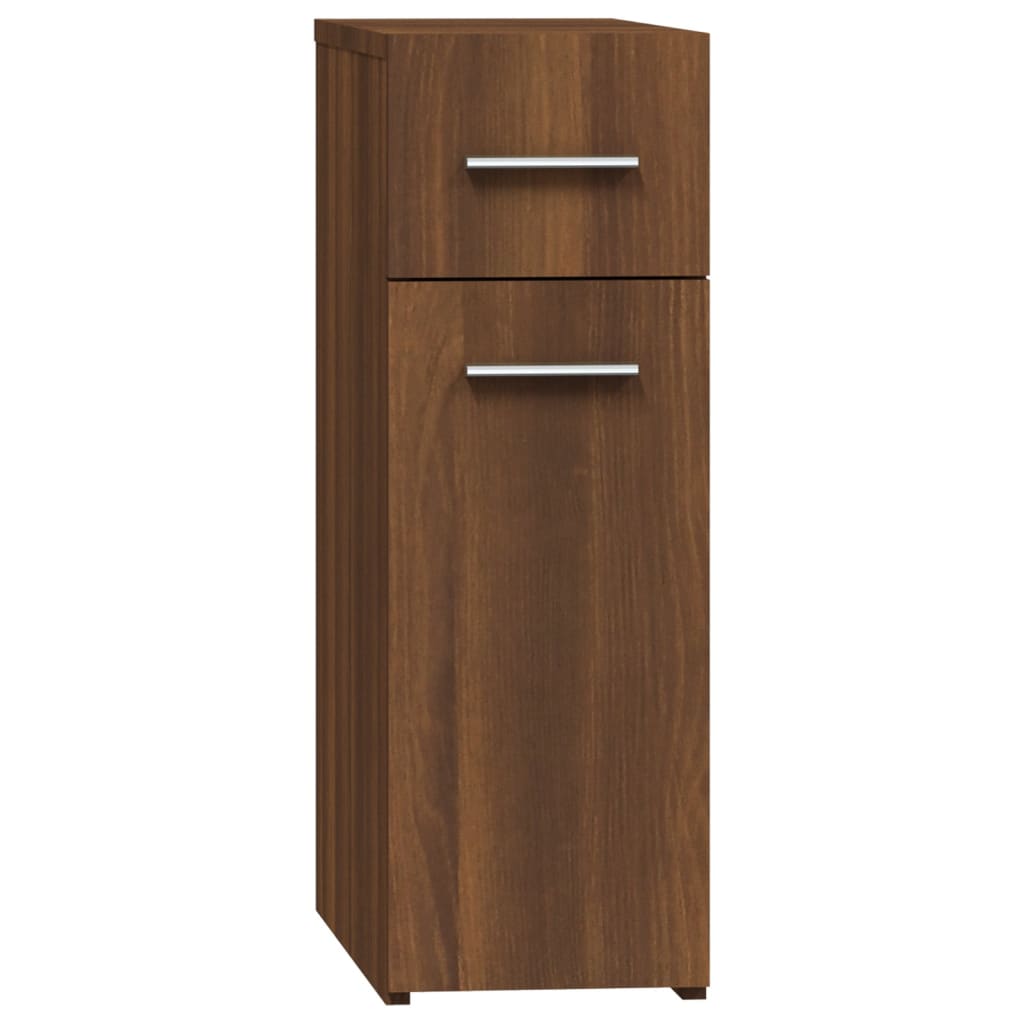 Apothecary Cabinet Brown Oak 20x45.5x60 cm Engineered Wood
