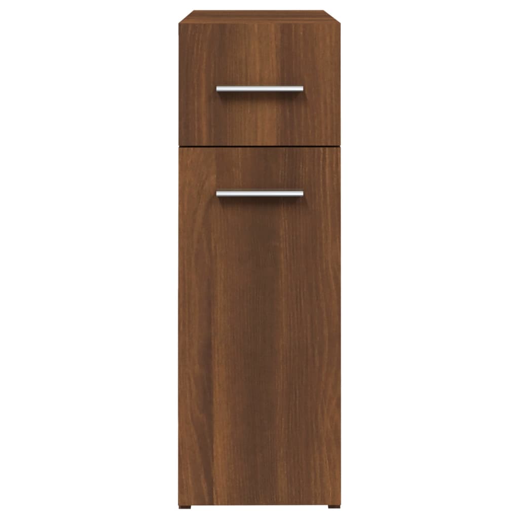 Apothecary Cabinet Brown Oak 20x45.5x60 cm Engineered Wood