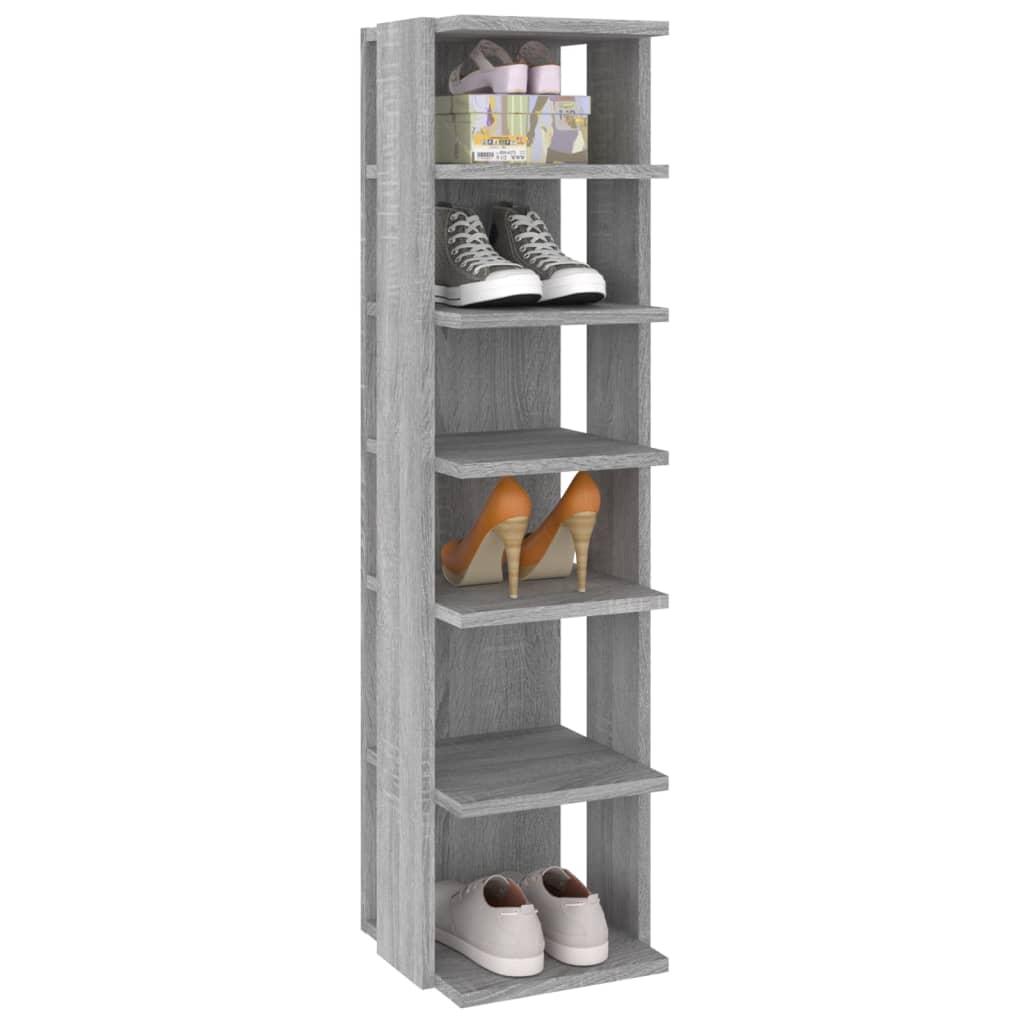 Modern Wooden 2pcs Open Shoe Storage Cabinet Wood Trainer Organiser Units