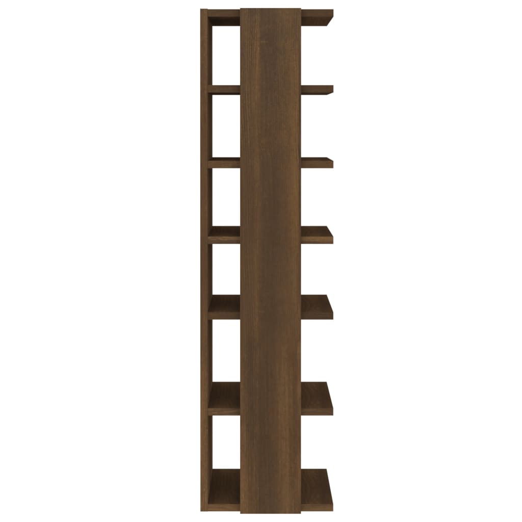 Shoe Rack Brown Oak 27.5x27x102 cm Engineered Wood