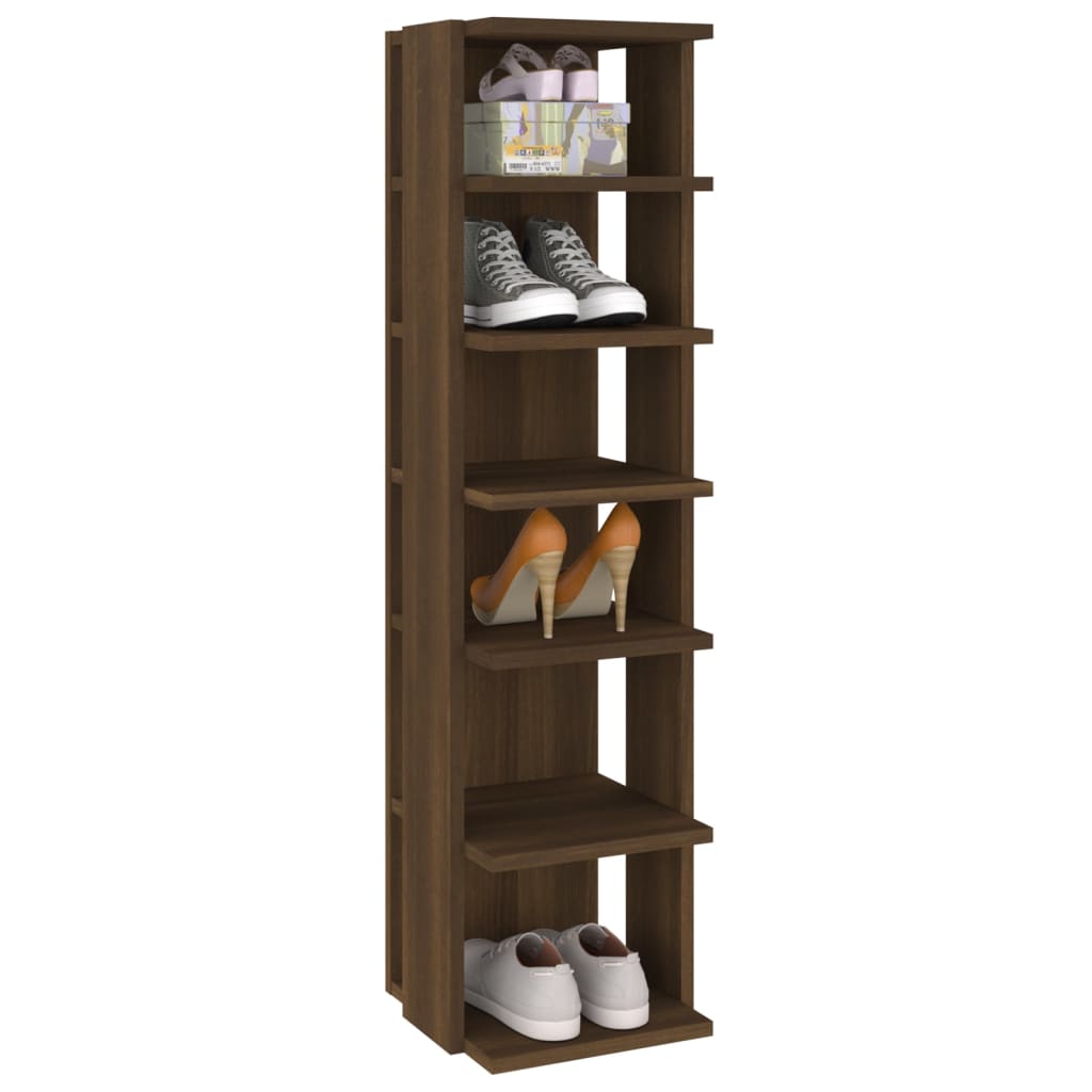 Modern Wooden 2pcs Open Shoe Storage Cabinet Wood Trainer Organiser Units
