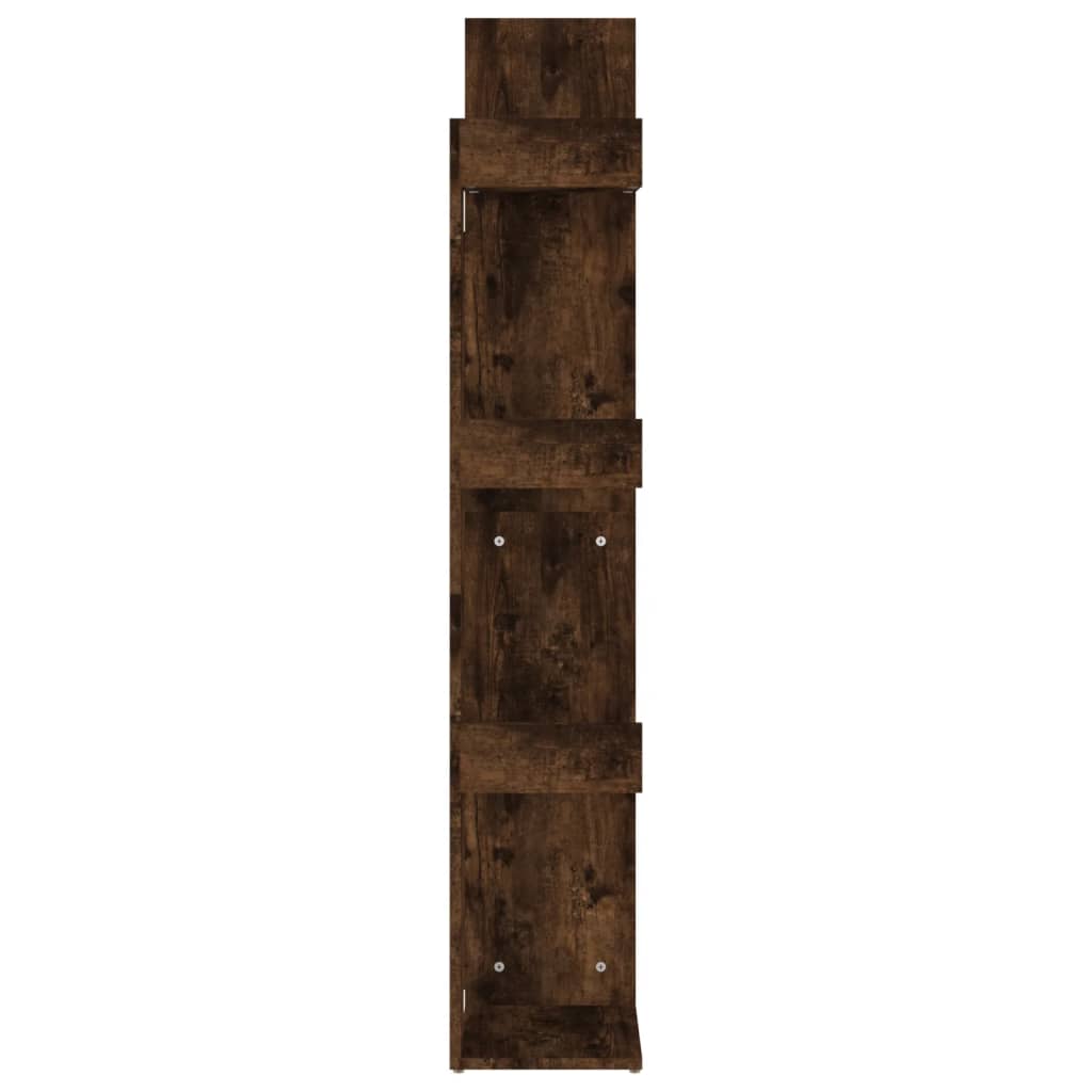 Book Cabinet 48x25.5x140 cm Smoked Oak Engineered Wood