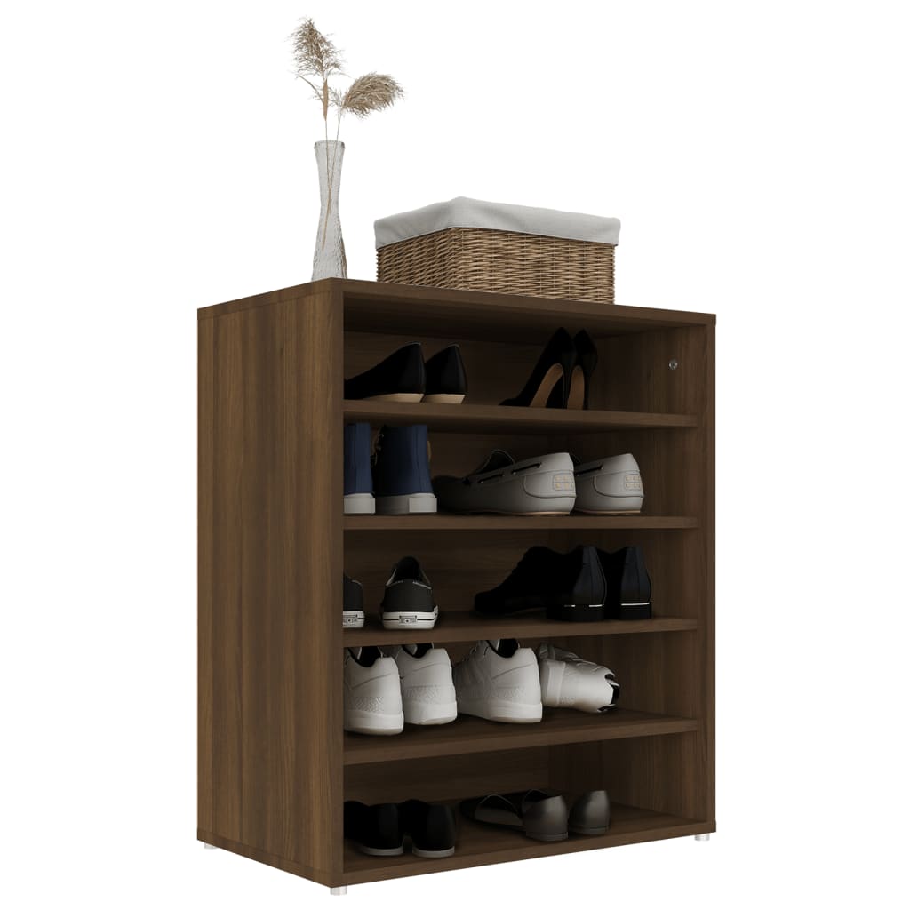 Shoe Cabinet Brown Oak 60x35x70 cm Engineered Wood