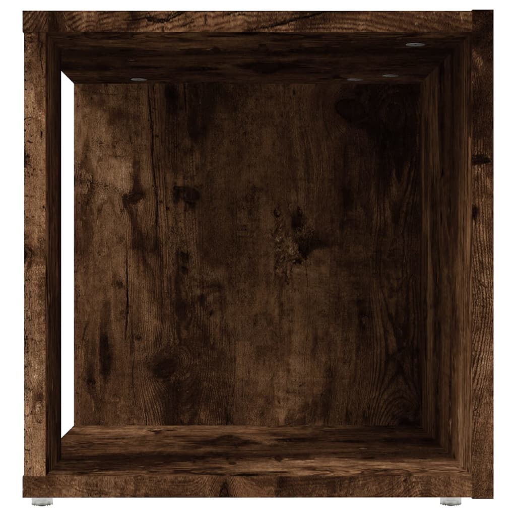 Side Table Smoked Oak 33x33x34.5 cm Engineered Wood