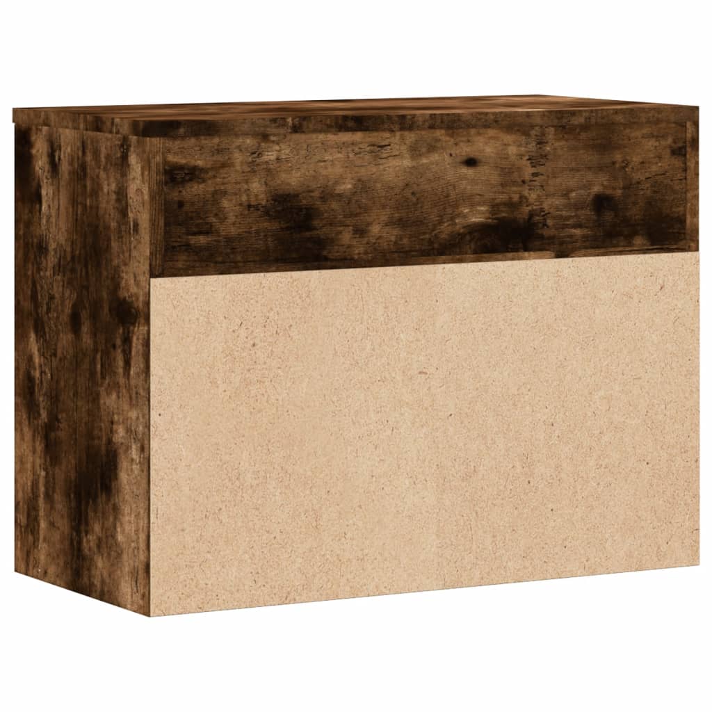 Shoe Bench Smoked Oak 60x30x45 cm Engineered Wood