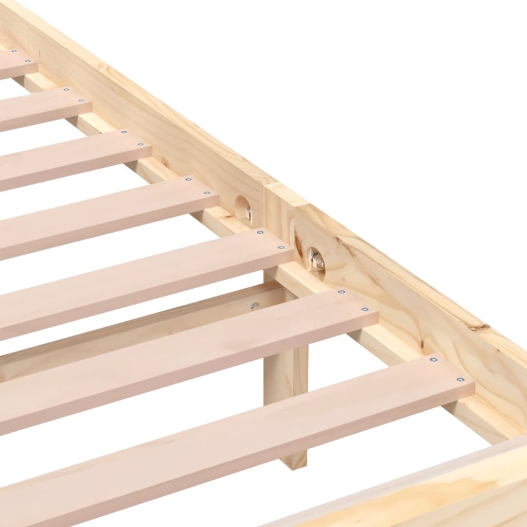 Bed Frame without Mattress Double Solid Wood