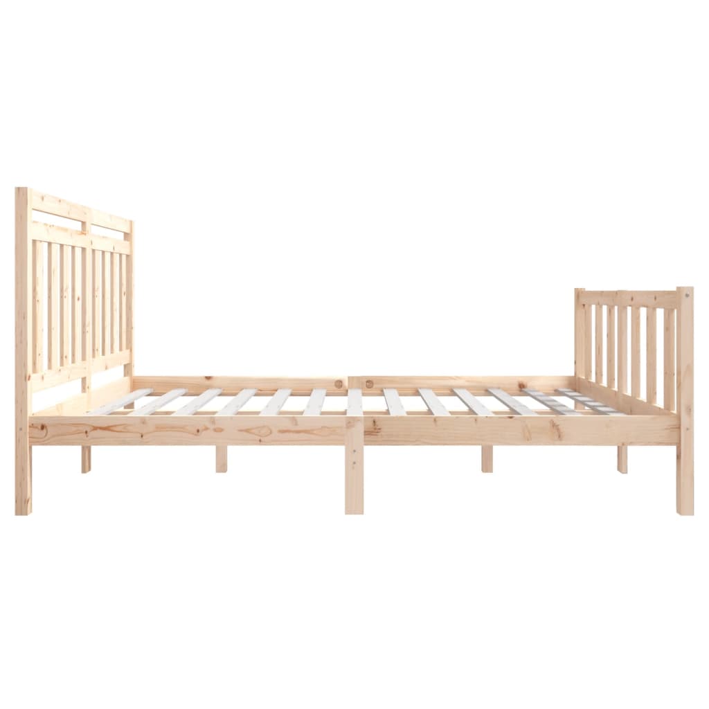 Bed Frame without Mattress King Size Solid Wood