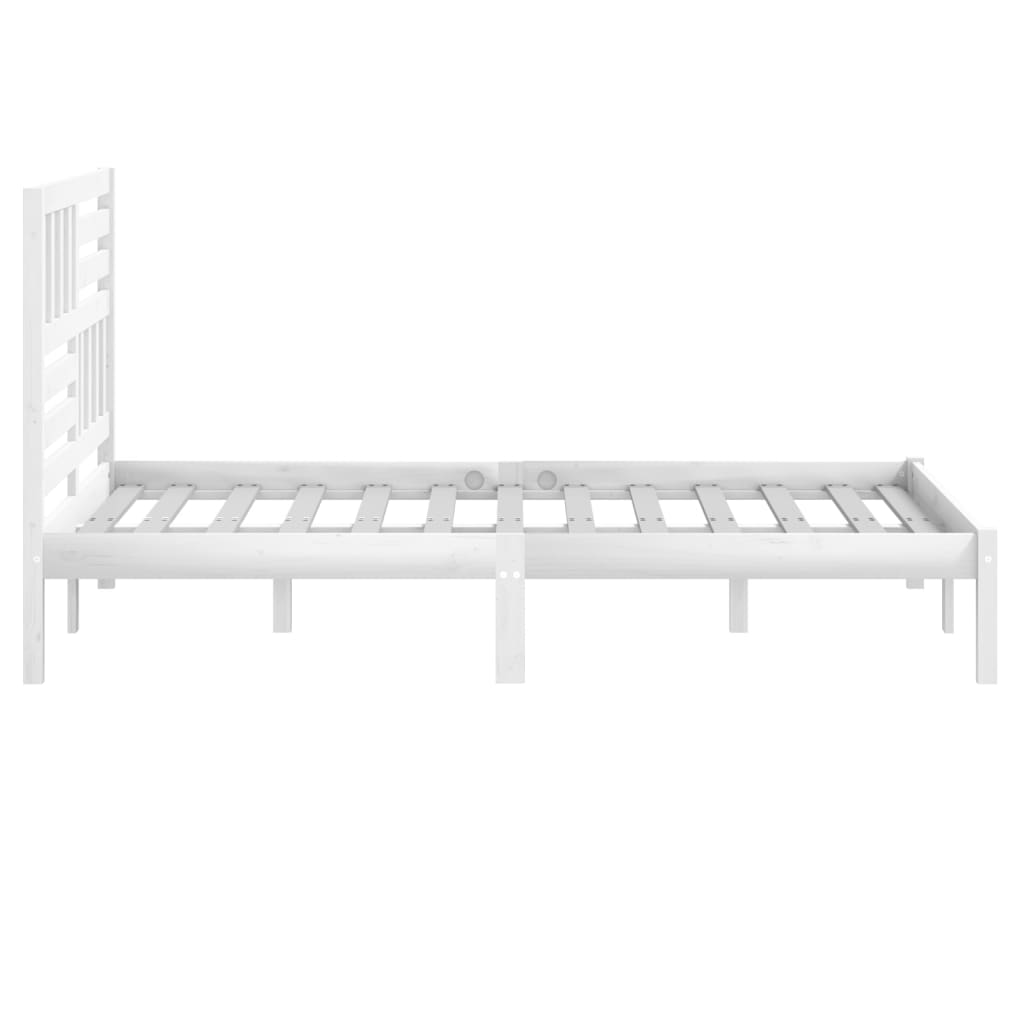 Bed Frame without Mattress White 120x190 cm Small Double  Solid Wood Pine