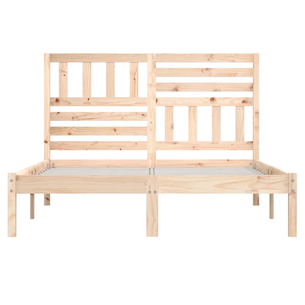 Bed Frame without Mattress Solid Wood Pine 140x190 cm