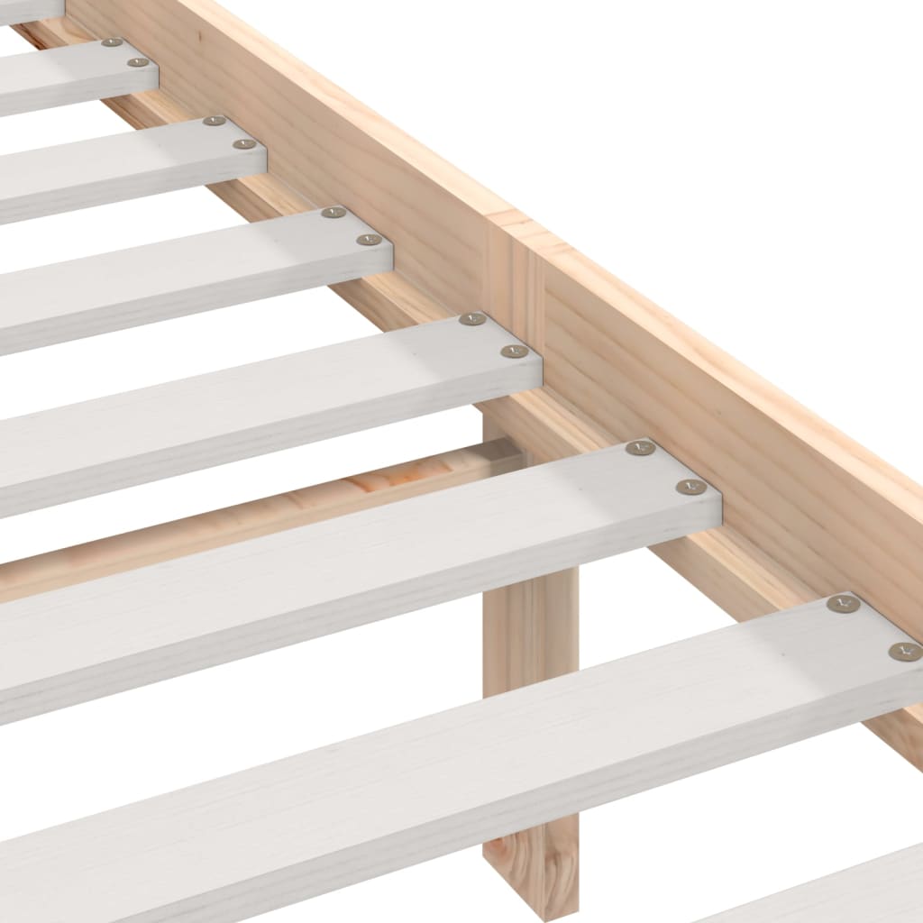 Bed Frame without Mattress Solid Wood Pine 140x190 cm
