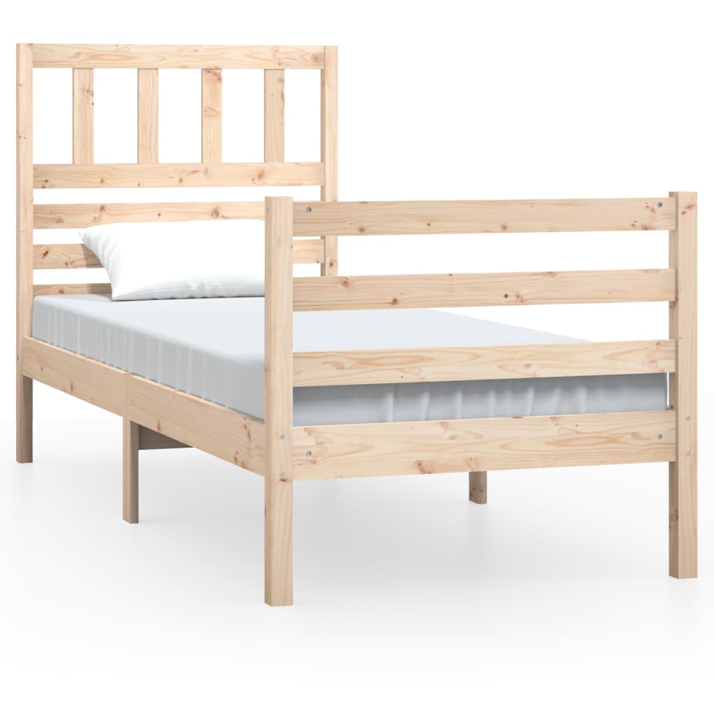 Bed Frame without Mattress Solid Wood 90x200 cm