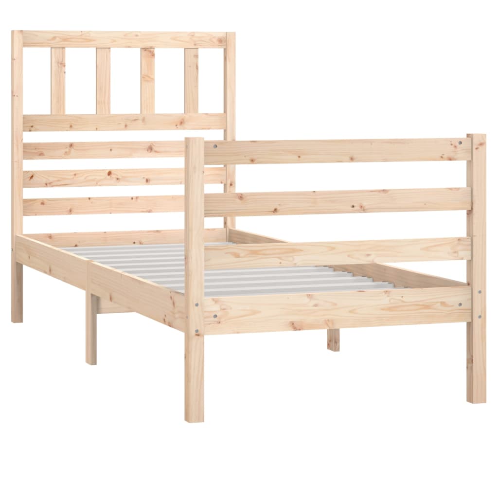 Bed Frame without Mattress Solid Wood 90x200 cm